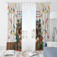 Never Underestimate A Girl Who Loves Reading Books Window Curtain