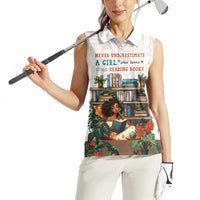 Never Underestimate A Girl Who Loves Reading Books Women Sleeveless Polo Shirt