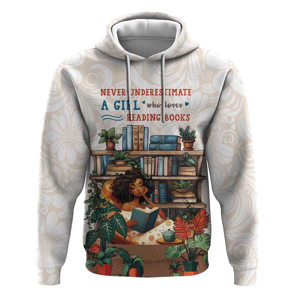 Never Underestimate A Girl Who Loves Reading Books Zip Hoodie