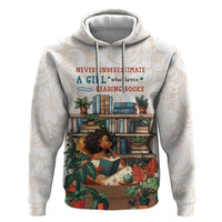 Never Underestimate A Girl Who Loves Reading Books Zip Hoodie