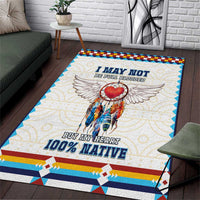 Native American Love Area Rug Dream Catcher With Angel Wings