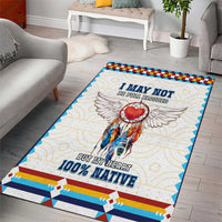 Native American Love Area Rug Dream Catcher With Angel Wings