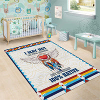 Native American Love Area Rug Dream Catcher With Angel Wings