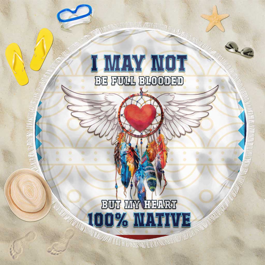 Native American Love Beach Blanket Dream Catcher With Angel Wings