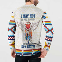 Native American Love Button Sweatshirt Dream Catcher With Angel Wings
