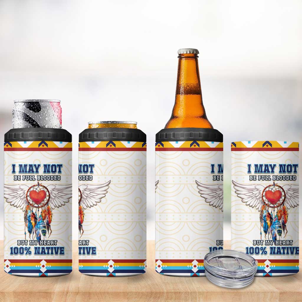 Native American Love 4 in 1 Can Cooler Tumbler Dream Catcher With Angel Wings