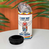 Native American Love 4 in 1 Can Cooler Tumbler Dream Catcher With Angel Wings
