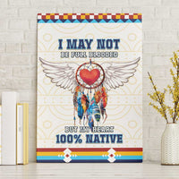 Native American Love Canvas Wall Art Dream Catcher With Angel Wings