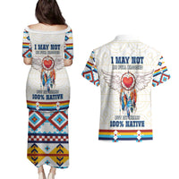 Native American Love Couples Matching Puletasi and Hawaiian Shirt Dream Catcher With Angel Wings