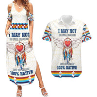 Native American Love Couples Matching Summer Maxi Dress and Hawaiian Shirt Dream Catcher With Angel Wings