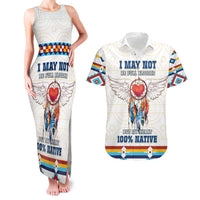 Native American Love Couples Matching Tank Maxi Dress and Hawaiian Shirt Dream Catcher With Angel Wings