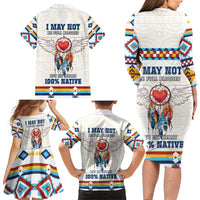 Native American Love Family Matching Long Sleeve Bodycon Dress and Hawaiian Shirt Dream Catcher With Angel Wings