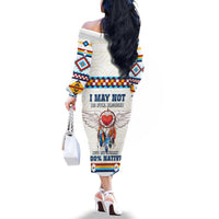 Native American Love Family Matching Off The Shoulder Long Sleeve Dress and Hawaiian Shirt Dream Catcher With Angel Wings