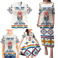 Native American Love Family Matching Puletasi and Hawaiian Shirt Dream Catcher With Angel Wings