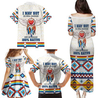 Native American Love Family Matching Puletasi and Hawaiian Shirt Dream Catcher With Angel Wings