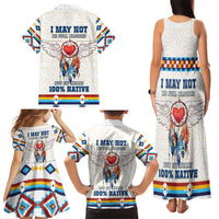 Native American Love Family Matching Tank Maxi Dress and Hawaiian Shirt Dream Catcher With Angel Wings