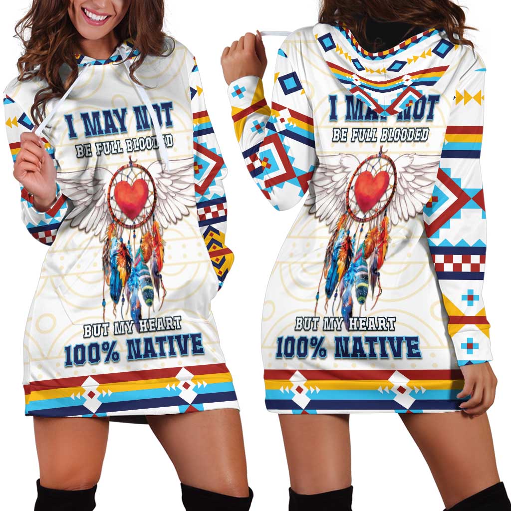 Native American Love Hoodie Dress Dream Catcher With Angel Wings