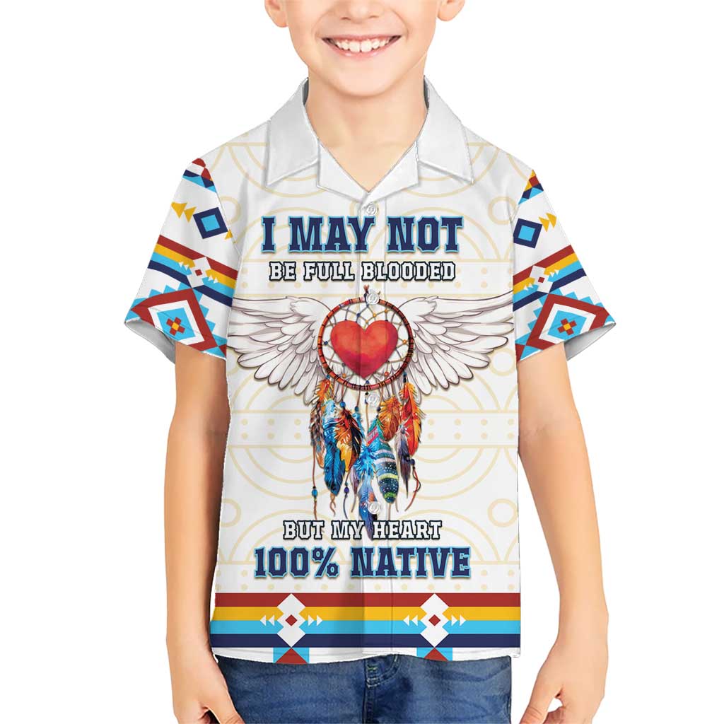 Native American Love Kid Hawaiian Shirt Dream Catcher With Angel Wings
