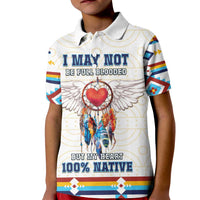 Native American Love Kid Polo Shirt Dream Catcher With Angel Wings