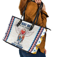 Native American Love Leather Tote Bag Dream Catcher With Angel Wings