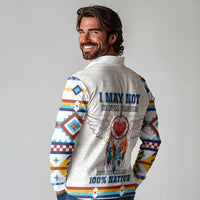 Native American Love Long Sleeve Polo Shirt Dream Catcher With Angel Wings