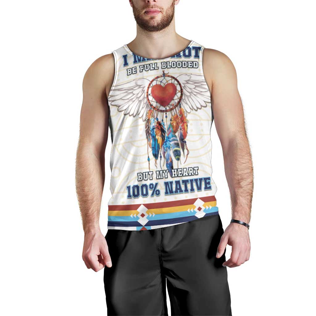 Native American Love Men Tank Top Dream Catcher With Angel Wings