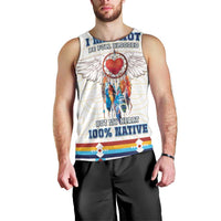 Native American Love Men Tank Top Dream Catcher With Angel Wings
