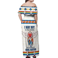 Native American Love Off Shoulder Maxi Dress Dream Catcher With Angel Wings