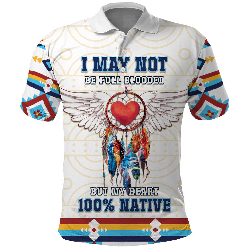 Native American Love Polo Shirt Dream Catcher With Angel Wings