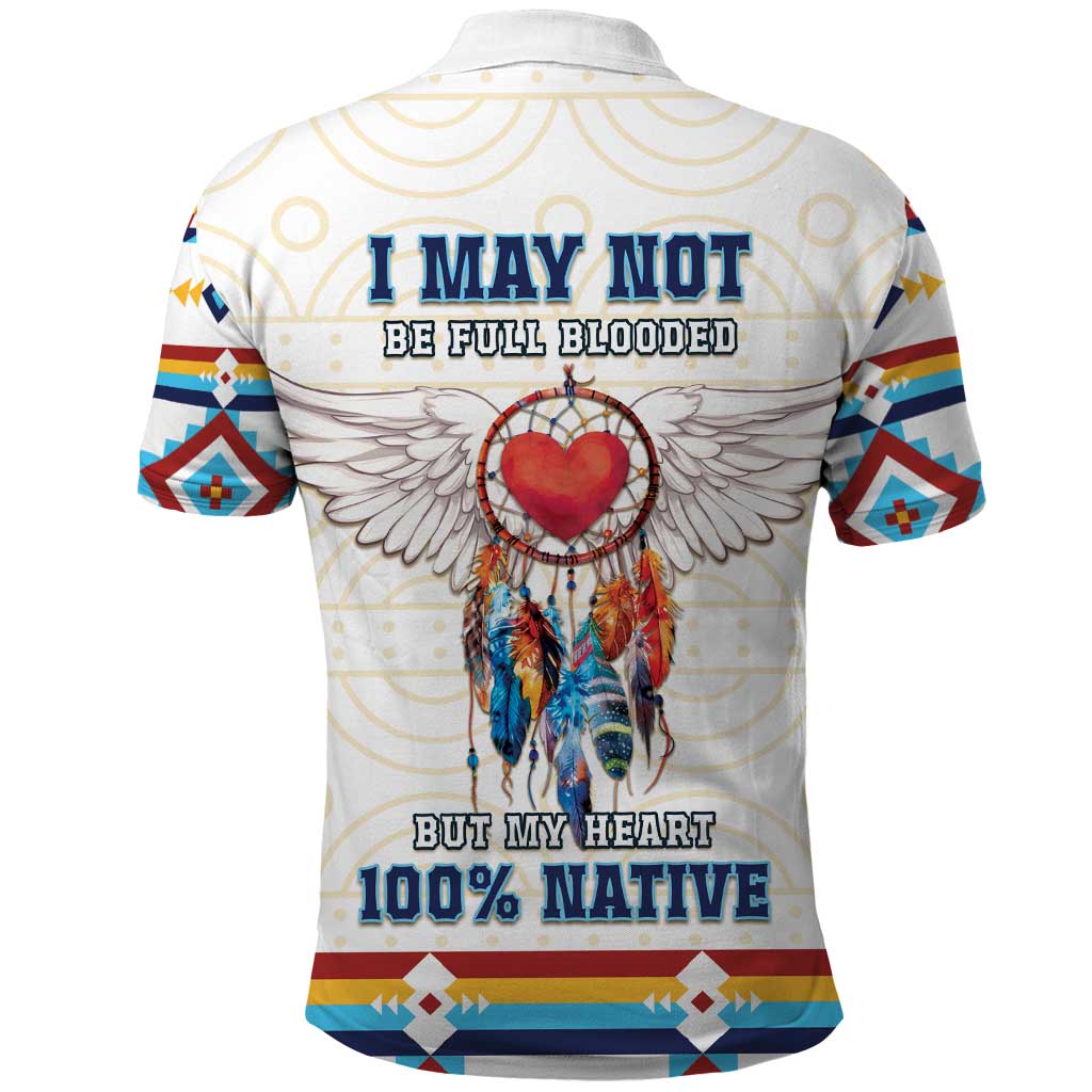 Native American Love Polo Shirt Dream Catcher With Angel Wings