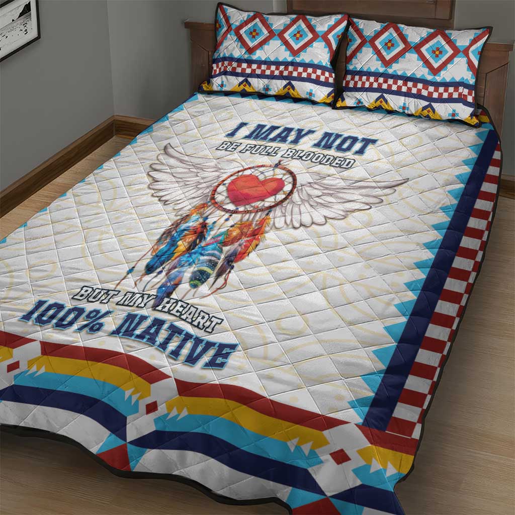 Native American Love Quilt Bed Set Dream Catcher With Angel Wings