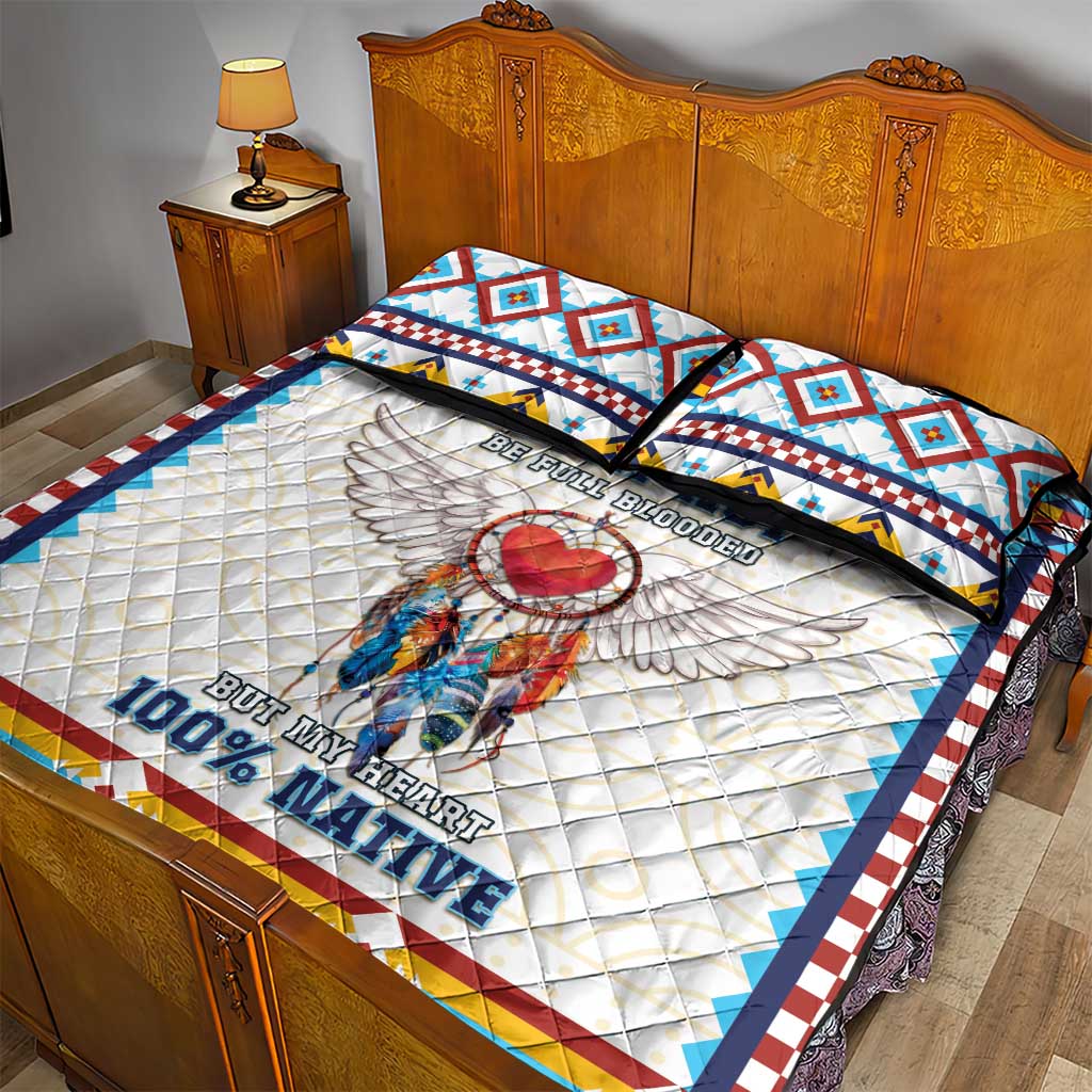 Native American Love Quilt Bed Set Dream Catcher With Angel Wings