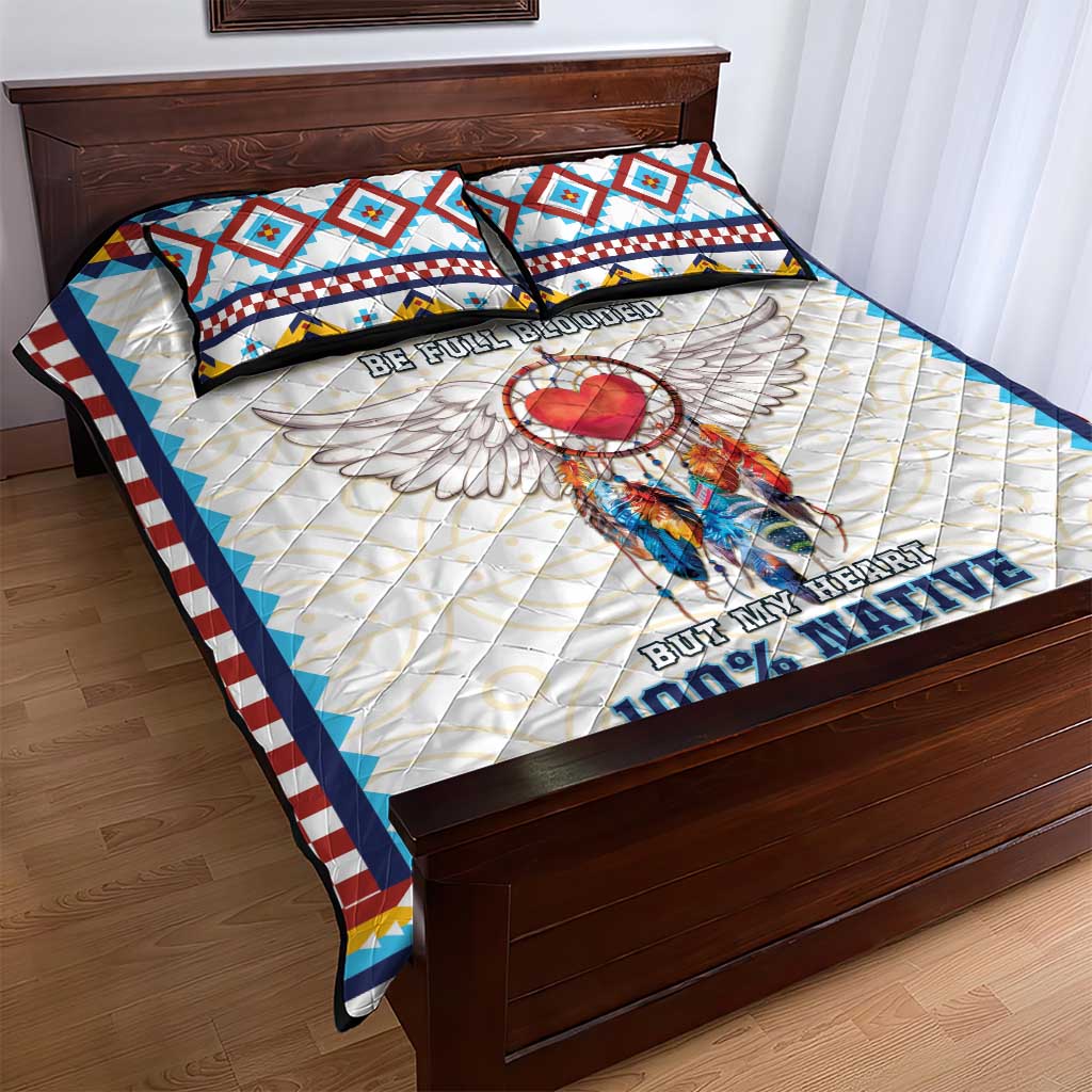 Native American Love Quilt Bed Set Dream Catcher With Angel Wings