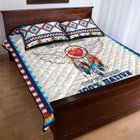 Native American Love Quilt Bed Set Dream Catcher With Angel Wings