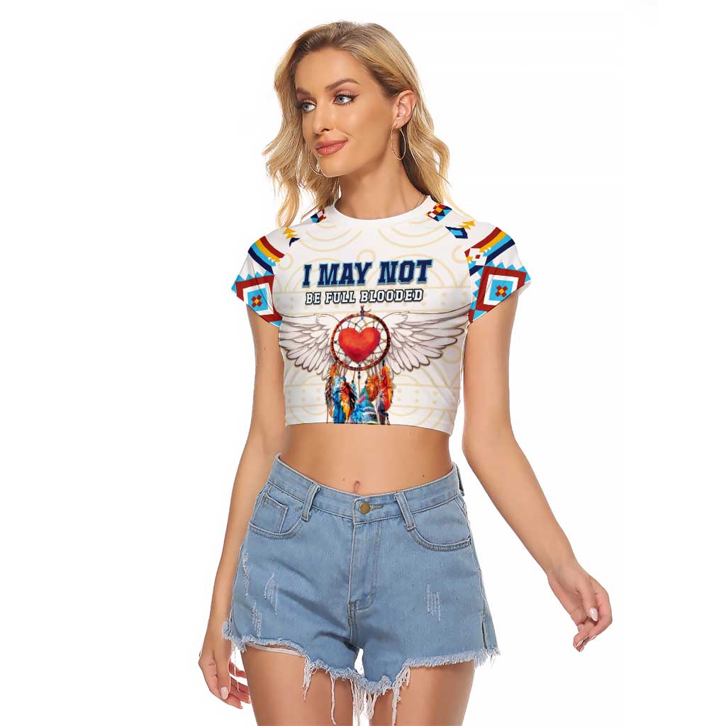 Native American Love Raglan Cropped T Shirt Dream Catcher With Angel Wings