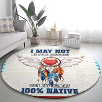 Native American Love Round Carpet Dream Catcher With Angel Wings