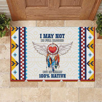 Native American Love Rubber Doormat Dream Catcher With Angel Wings