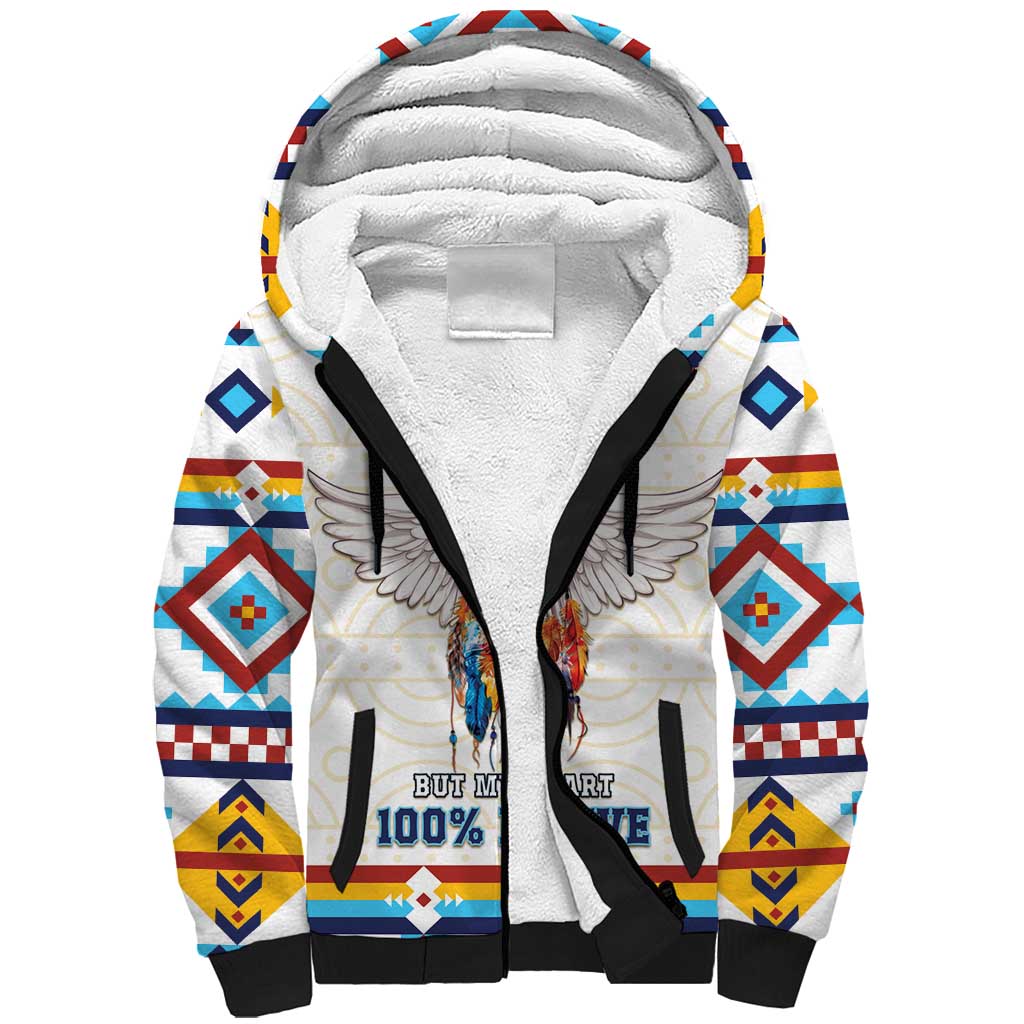 Native American Love Sherpa Hoodie Dream Catcher With Angel Wings