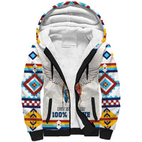 Native American Love Sherpa Hoodie Dream Catcher With Angel Wings