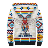 Native American Love Sherpa Hoodie Dream Catcher With Angel Wings