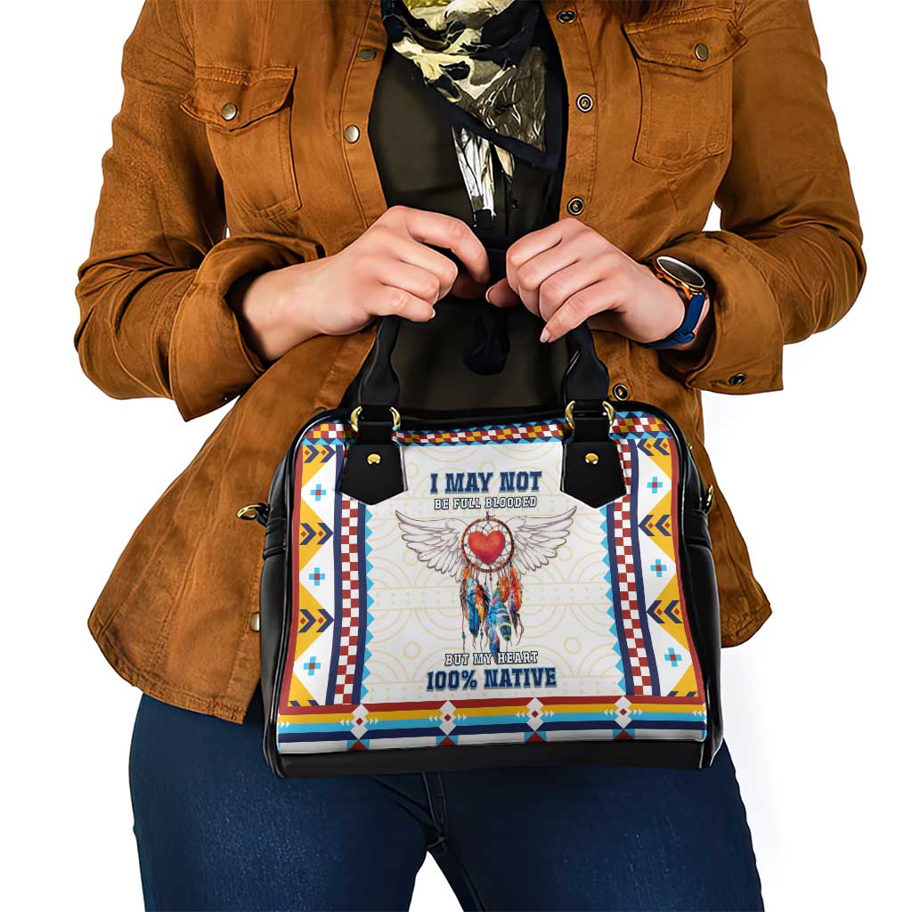 Native American Love Shoulder Handbag Dream Catcher With Angel Wings