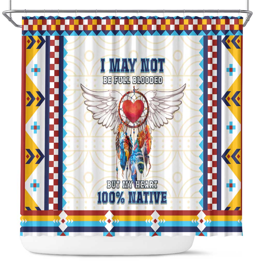 Native American Love Shower Curtain Dream Catcher With Angel Wings