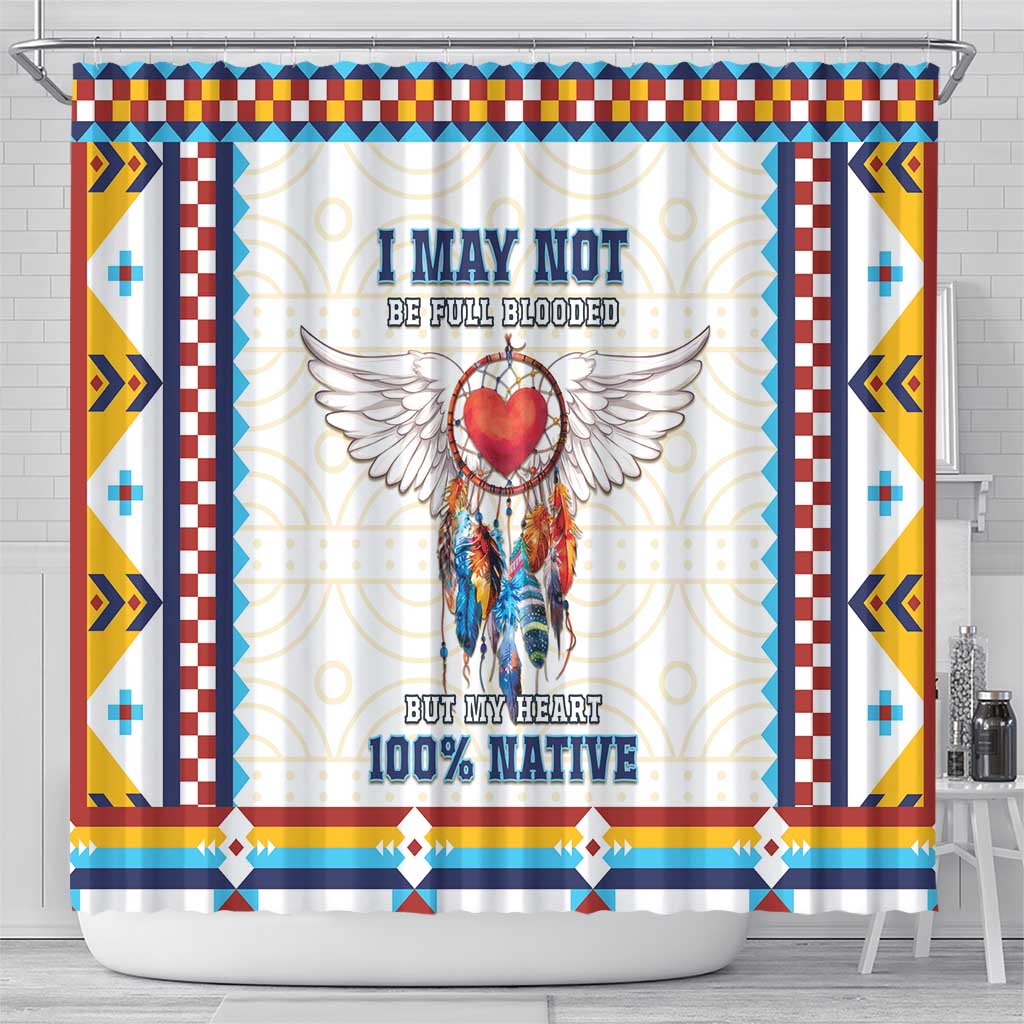 Native American Love Shower Curtain Dream Catcher With Angel Wings