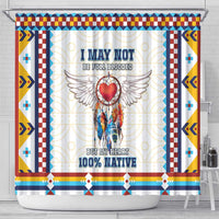 Native American Love Shower Curtain Dream Catcher With Angel Wings