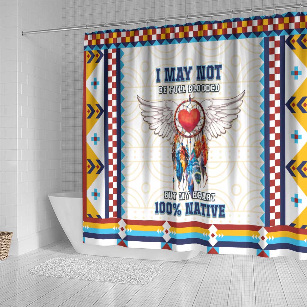 Native American Love Shower Curtain Dream Catcher With Angel Wings