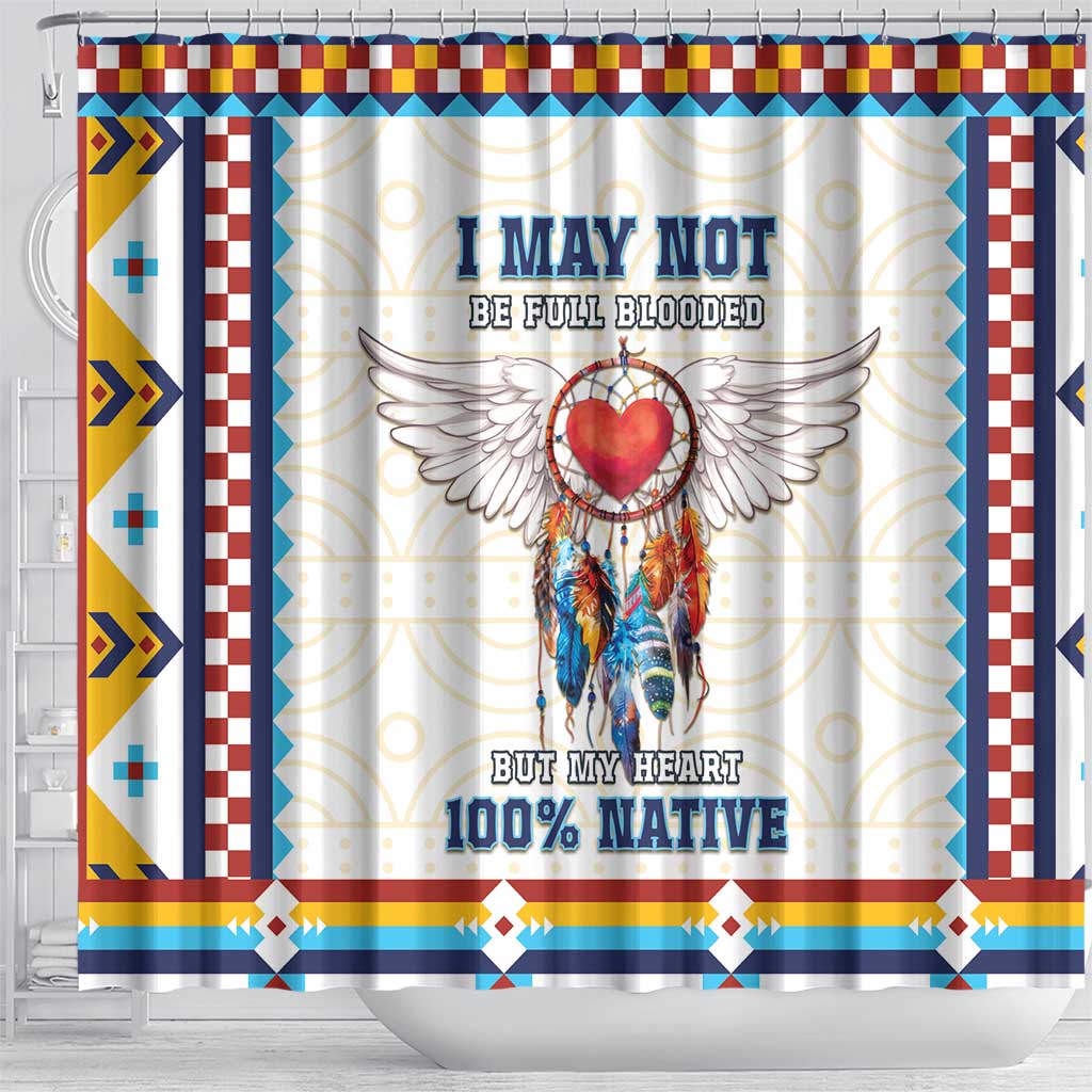 Native American Love Shower Curtain Dream Catcher With Angel Wings