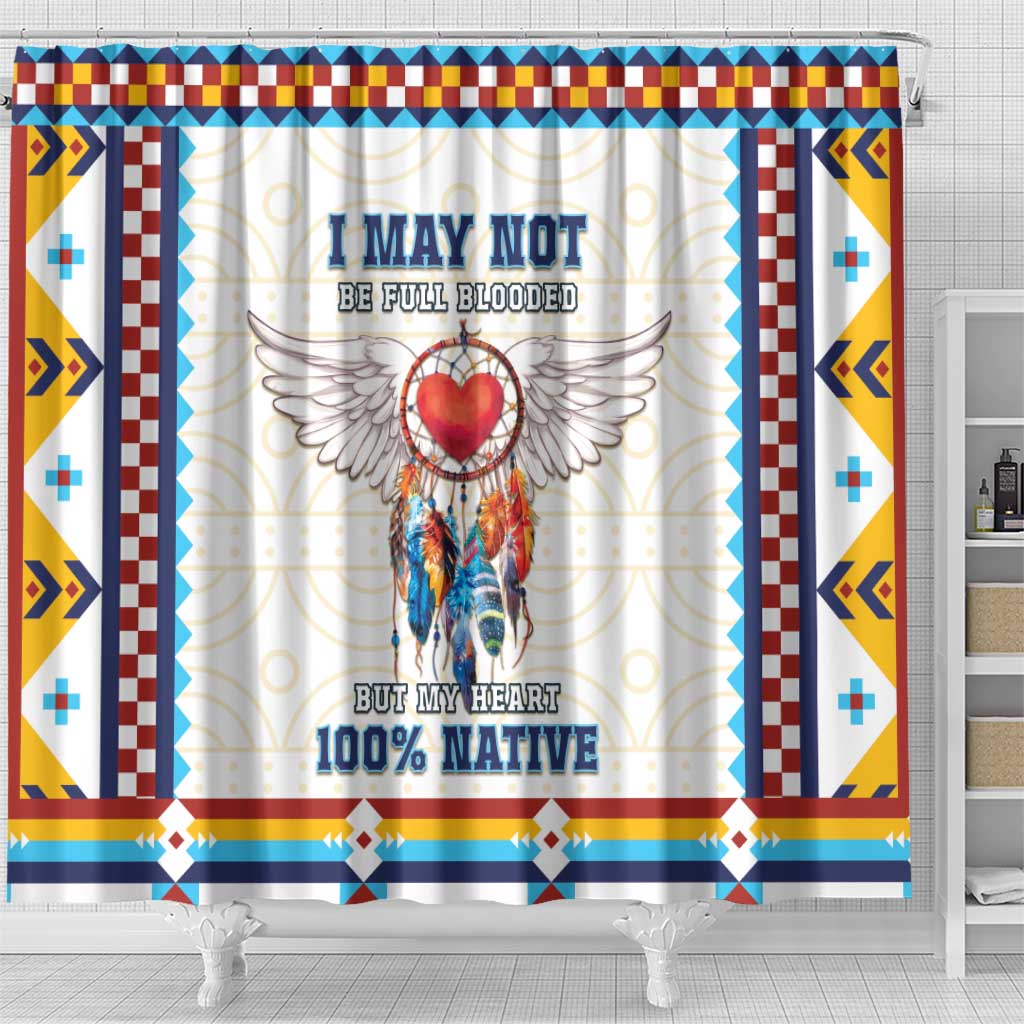 Native American Love Shower Curtain Dream Catcher With Angel Wings