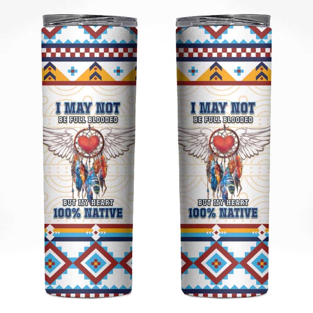 Native American Love Skinny Tumbler Dream Catcher With Angel Wings