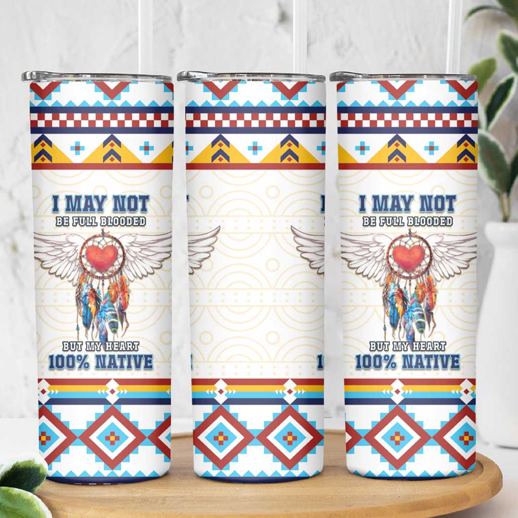 Native American Love Skinny Tumbler Dream Catcher With Angel Wings