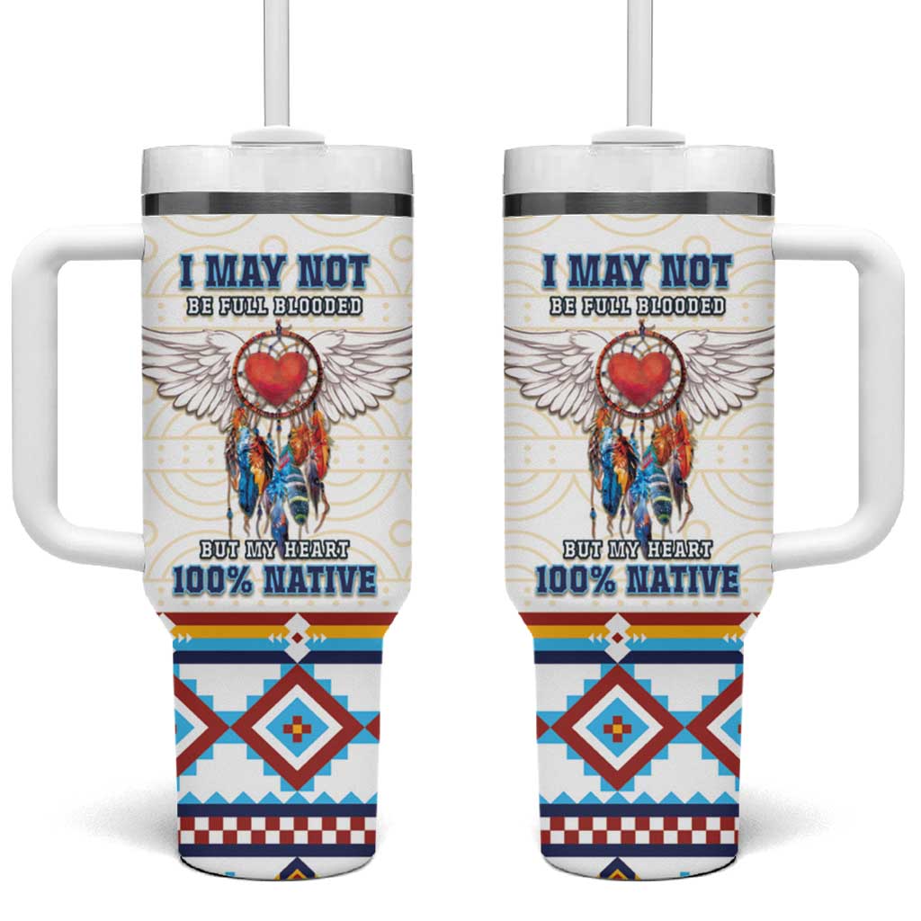 Native American Love Tumbler With Handle Dream Catcher With Angel Wings